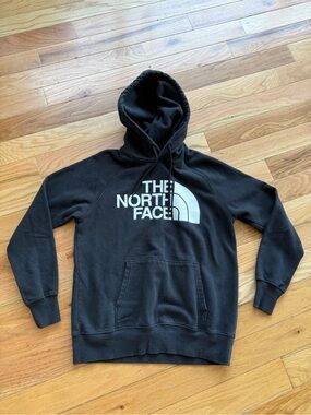 The North Face Black Pullover Hoodie with White Logo